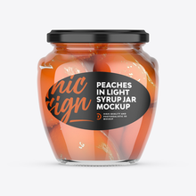 Peaches in Light Syrup Jar Mockup