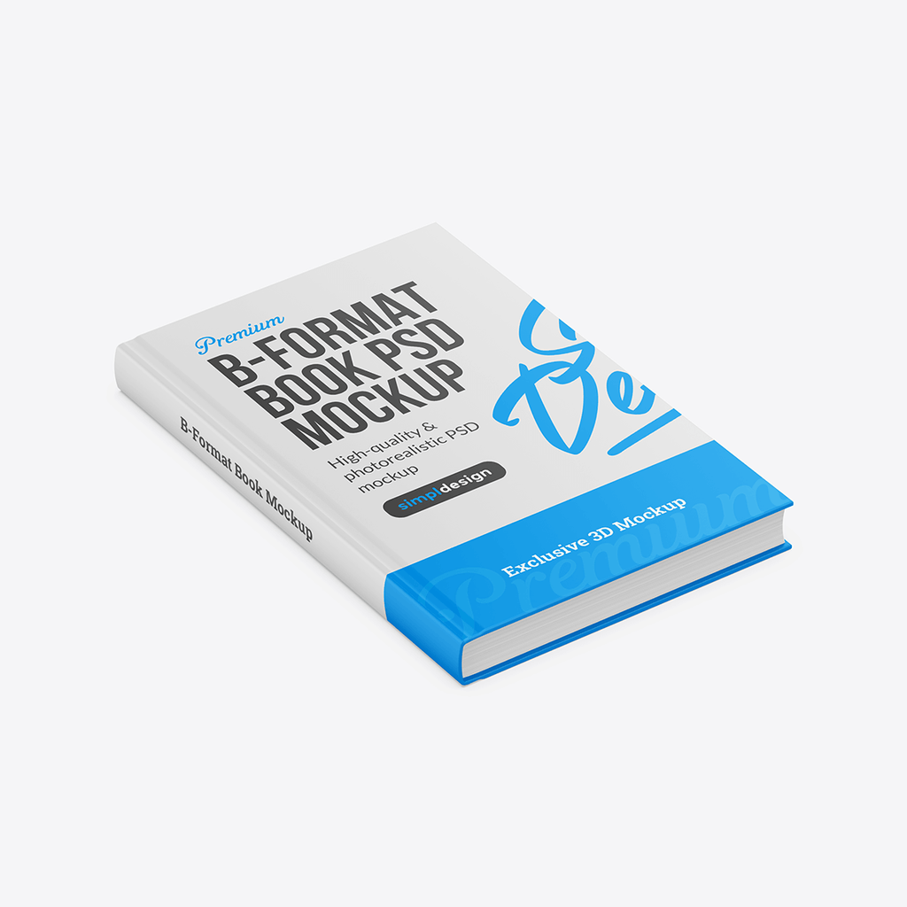 B Format Book Example Snazzy B-Format Book Mockup for Designers