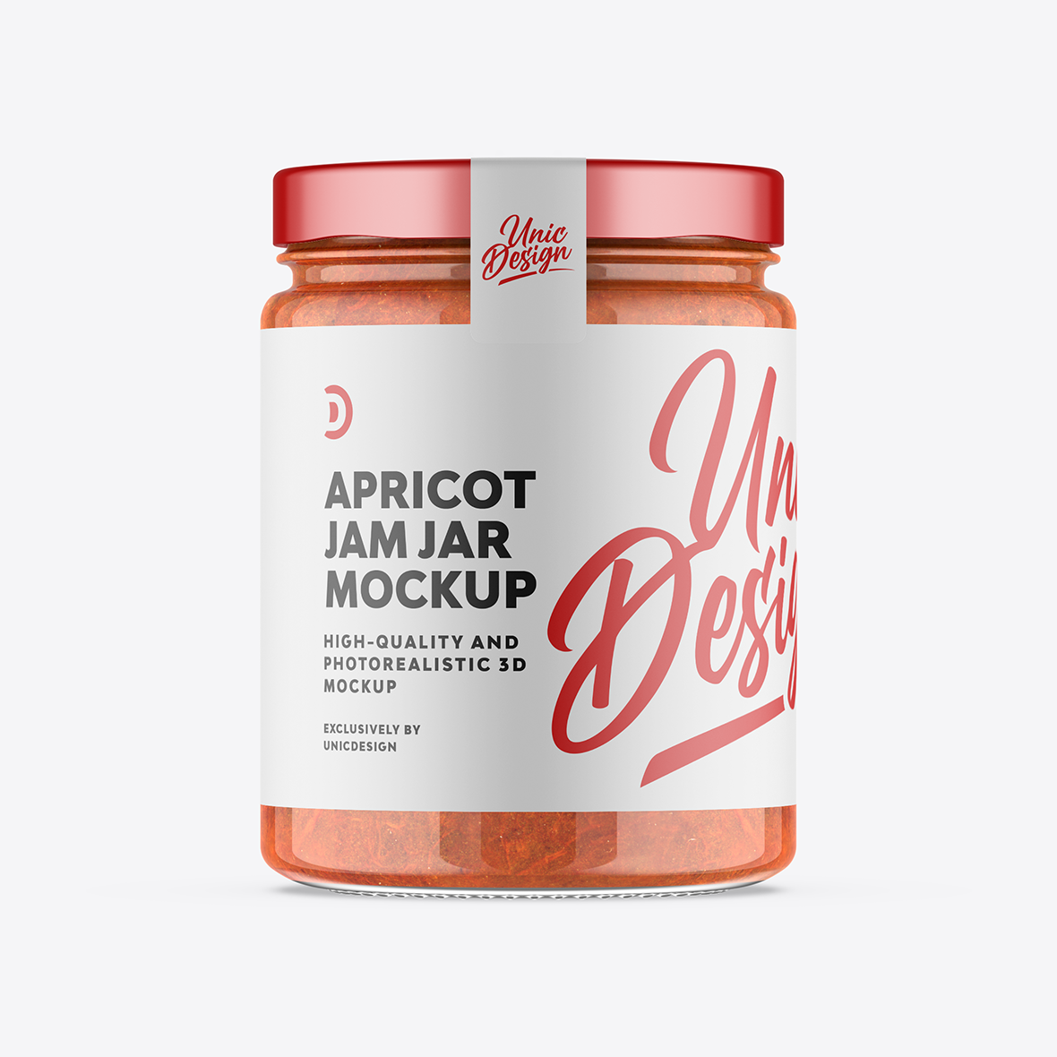 Apricot Jam Jar Mockup