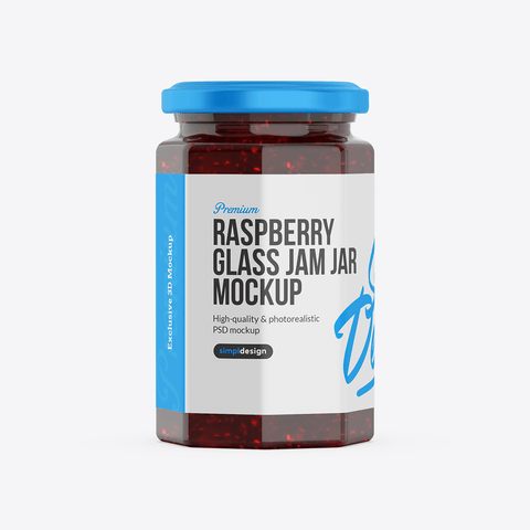 Raspberry Jam Jar Mockup