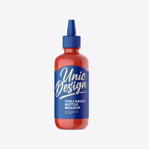 Chili Sauce Bottle Mockup