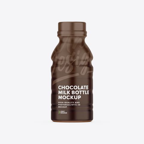 Chocolate Milk Bottle Mockup - Easy Design Customization