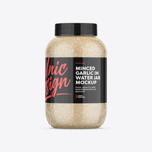 Minced Garlic in Water Jar Mockup for Design Presentation