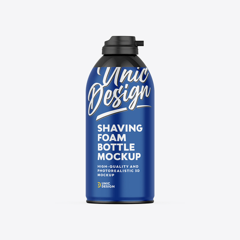 Shaving Foam Bottle Mockup