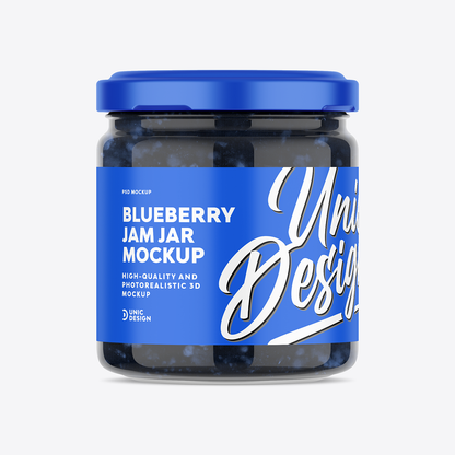 Blueberry Jam Jar Mockup