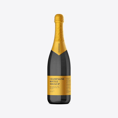 Champagne Bottle Mockup