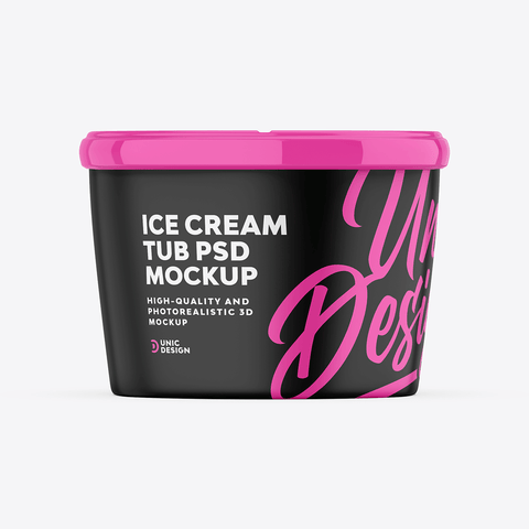 Ice Cream Tub Mockup