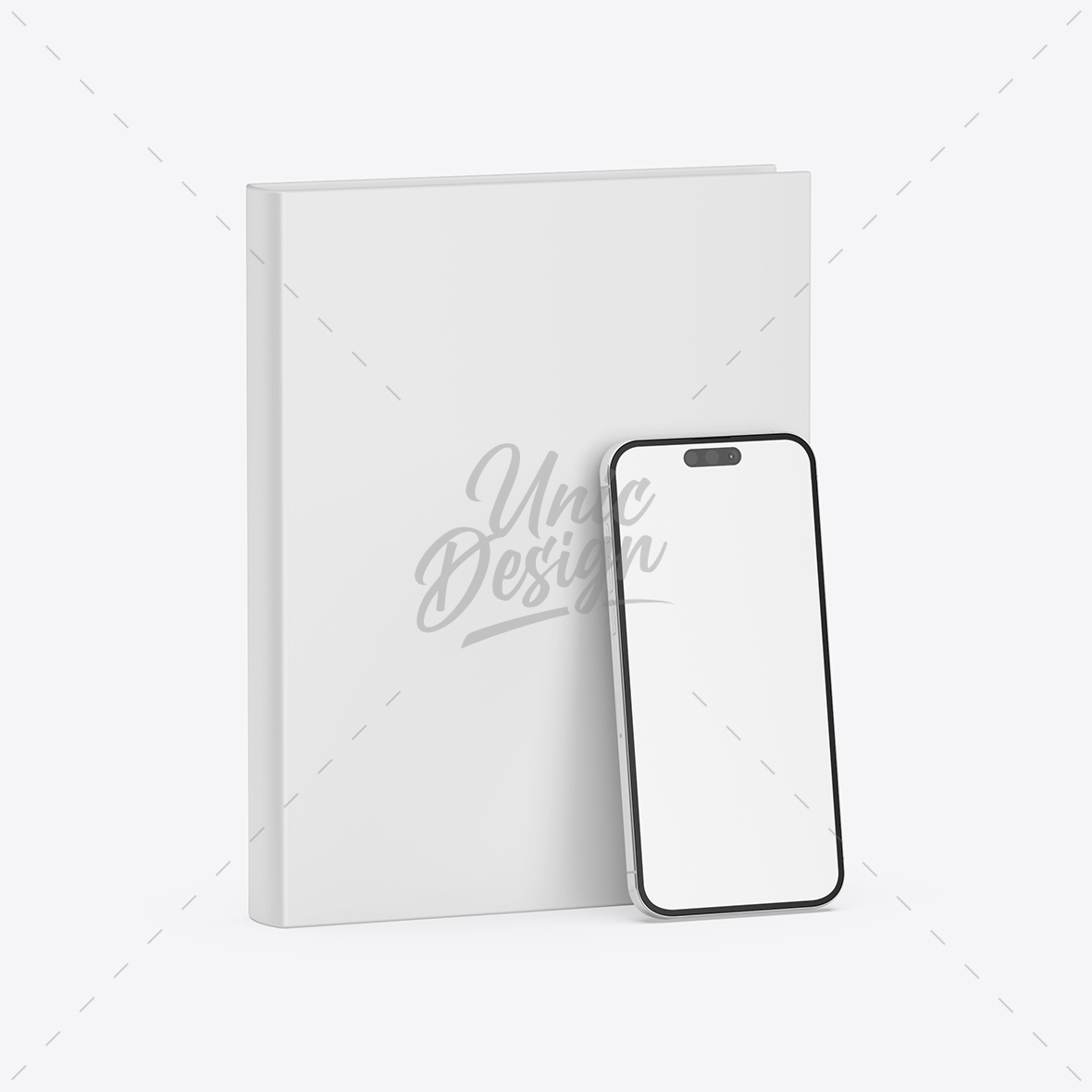 US Letter Book & iPhone 15 Mockup