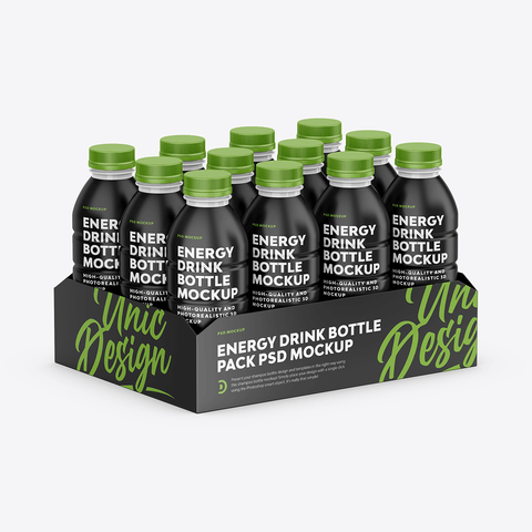 Energy Drink Bottle Mockup