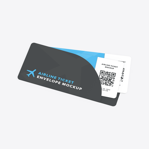 Airline Ticket Envelope Mockup