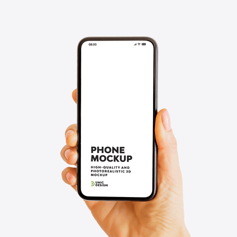 Woman Holding Phone Mockup