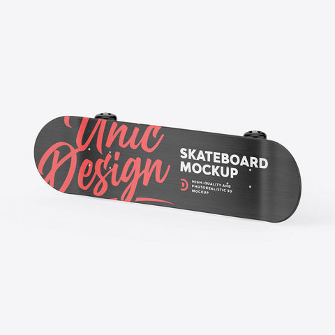 Customizable Skateboard Mockup for Designs