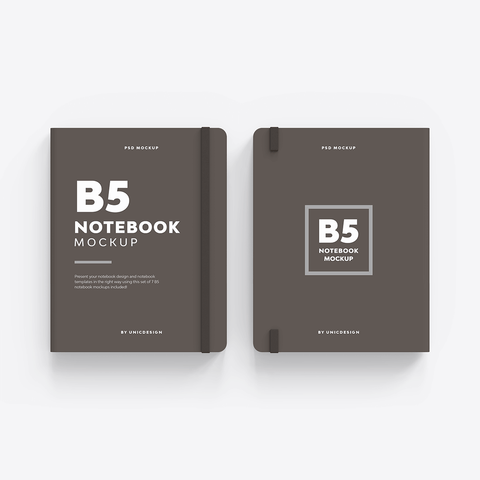 B5 Notebook Mockup