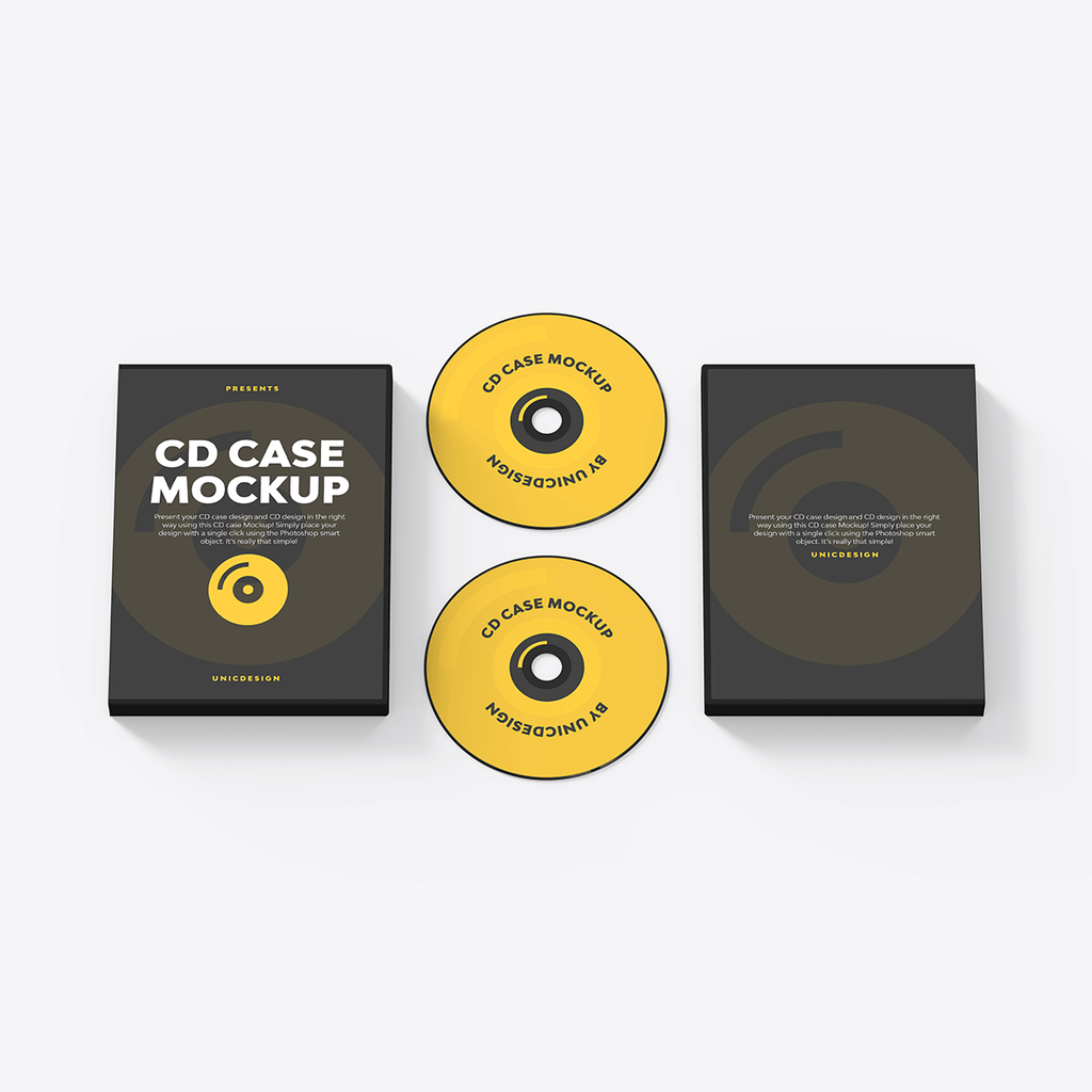 CD Case Mockup | Customizable PSD Template