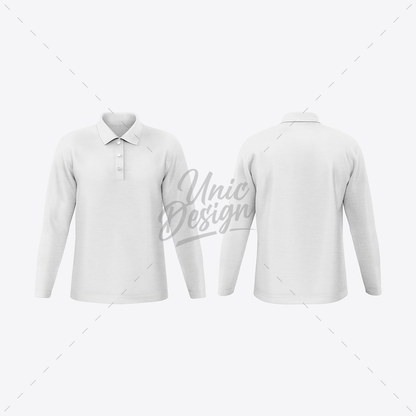 Long Sleeve Polo Shirt Mockup