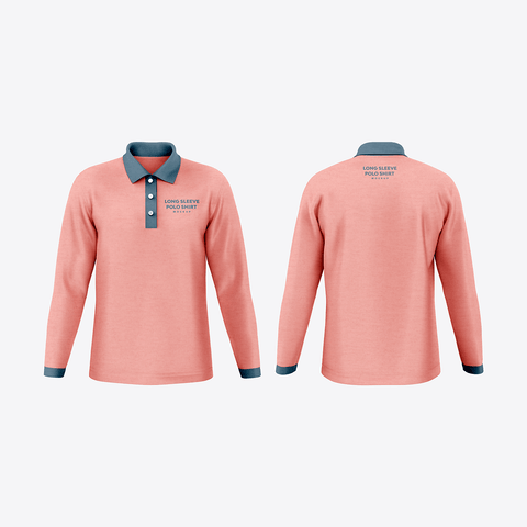 Long Sleeve Polo Shirt Mockup