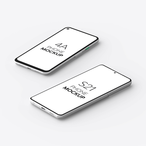 4A Phone & S21 Phone Mockup