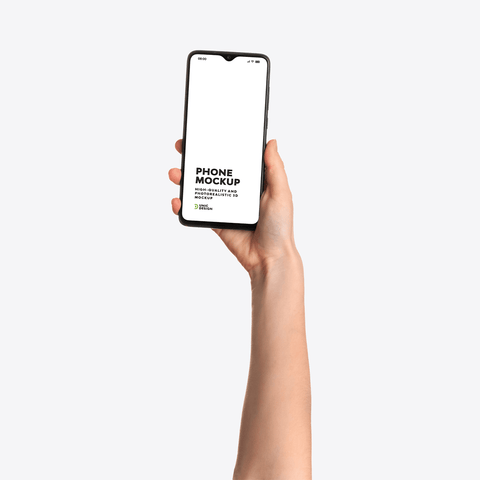 Hand Holding Phone Mockup