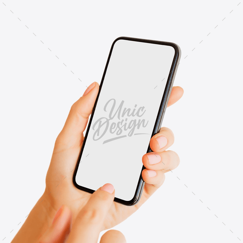 Woman Holding Phone Mockup