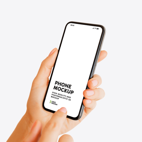 Woman Holding Phone Mockup
