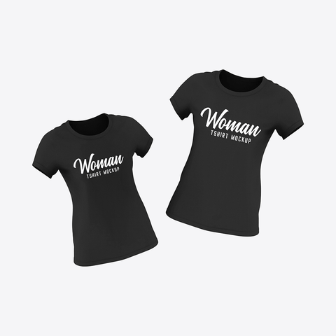 Woman T-shirt Mockup