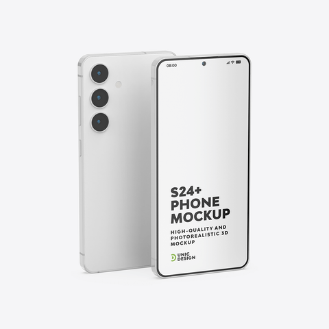 S24+ Phone Mockup - 9 Samsung Designs