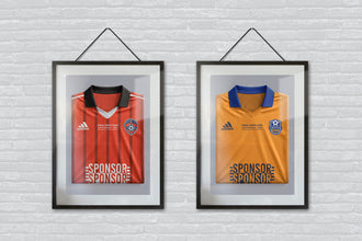 Soccer Football Jersey In Photo Frame Mockup PSD